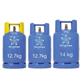 SingGas 12kg and 14kg LPG cylinders